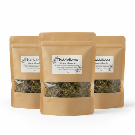 Trois sachets de Tisane Silhouette café